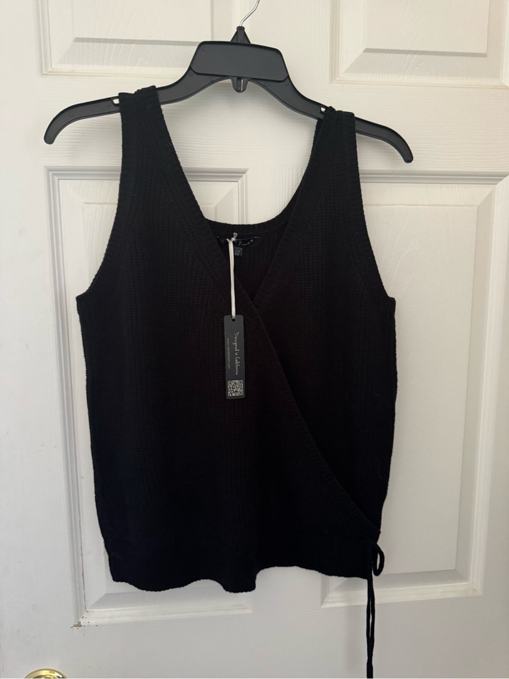 Velvet Heart Black Sleeveless Wrap Tank